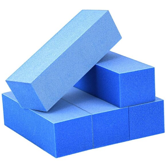 Nail Buffer Blocks, Fine Grit 180/240 Professional Salon Quality 3 Way Blue Buff - Picture 1 of 7